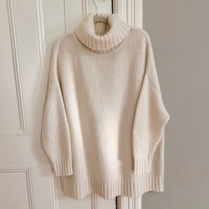 Jenni Kanye Alpaca Ivory Turtleneck Sweater   XL